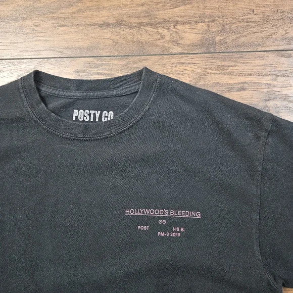 Post Malone Hollywood's Bleeding Album Artwork Black Graphic T-shirt Size Medium - Picture 6 of 9